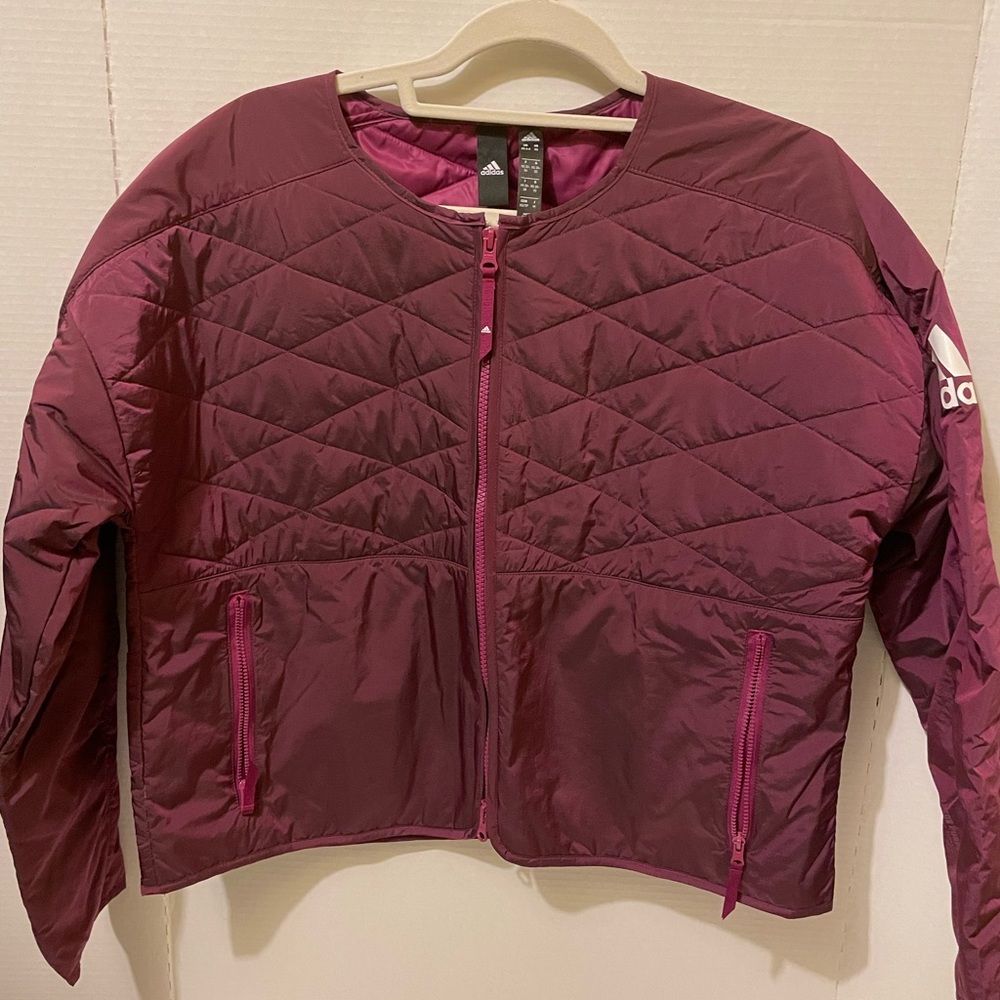Adidas ZNE padded Quilted Full Zip jacket.